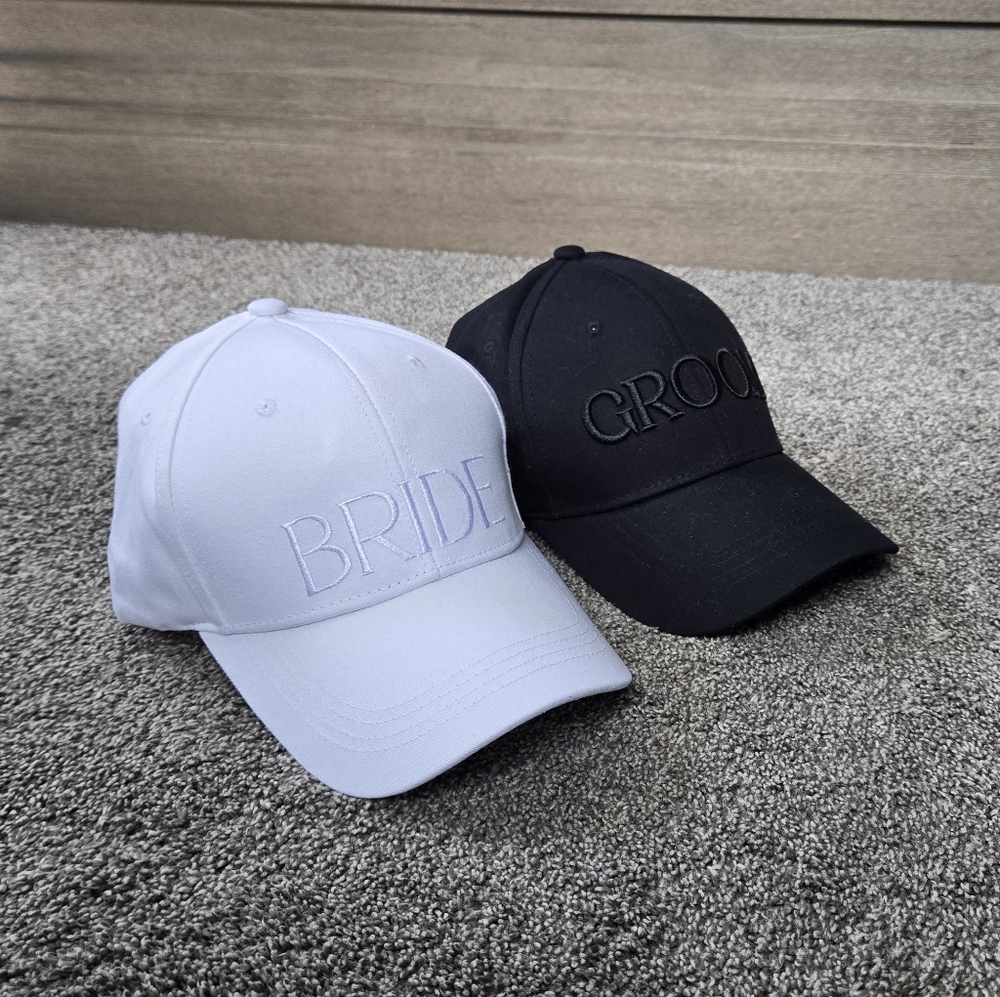 Bride and Groom Baseball Caps NEW - Picture 4 of 6